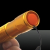 LT-01 100mW 532nm motif de vérification à point unique faisceau vert Lumière Focusable pointeur laser Plume d'Or
