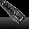 XM-L Cree 1 * T6 2 * 18650 1800lm 5-Mode White Light étanche lampe de poche focalisable Noir