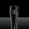 CREE XM-L 1 * L2 1200LM 5-Mode luce bianca impermeabile della torcia elettrica Focusable Nera