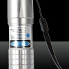 5000mW 450nm singolo punto blu fascio di luce laser Pointer Pen con la cinghia Argento