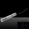 2000mW 450nm azul feixe de luz Single-ponto Prata Estilo Laser Pointer Pen