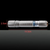 2000mW 450nm Blue Beam Light Single-point Style Laser Pointer Pen Silver