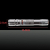 100mw Burning 532nm Adjustable Focus Green Laser Pointer Pen Silver