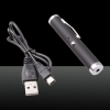 Corto 650nm 300MW haz de láser rojo puntero láser USB Pen con cable USB Negro