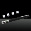 5mw 5-in-1 650nm Red Laser Beam USB Laser Pointer Pen with USB Cable and Laser Heads Black