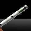 5-en-1 300mW 650nm Red Laser Beam USB Pen pointeur laser avec un câble USB et Laser têtes blanches