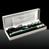 5-in-1 100mw 405nm viola Laser Beam USB Laser Pointer Pen con cavo USB e Laser Heads verde