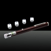 5mw 5-in-1 405nm Purple Laser Beam USB Laser Pointer Pen with USB Cable and Laser Heads Red