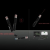 LT-650 5-in-1 500mW Mini Red Light Laser Pointer Pen Black