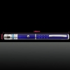 1mW 405nm Purple Beam Light Starry Light Style Middle-open Laser Pointer Pen with 5pcs Laser Heads Blue