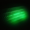 1mW 532nm Green Beam Light Starry Light Style medio abierto pluma puntero láser con 5pcs cabezas láser de plata
