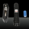 150mW 532nm Interruptor recargable Tailcap pluma del laser con el cargador Negro