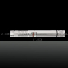 150mW 532 nm Rayo de luz verde de enfoque ajustable Tailcap Interruptor recargable recta puntero láser pluma de plata