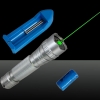 Penna puntatore laser di stile Luce Dot 50mw 532nm fascio verde chiaro ricaricabile con caricatore d'argento