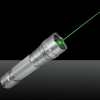 50mW 532nm grüne Lichtstrahl Lichtpunkt-Licht-Stil wiederaufladbare Laserpointer mit Ladegerät Silber