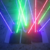 Tamaño 100mw 532nm / 405 nm verde y púrpura de color de la luz del remolino de luz Estilo recargable Laser Guante Negro gratuito
