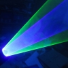 100mW 532nm / 405nm Grün & Lila Hellfarbstrudel Licht Stil wiederaufladbare Laser-Handschuh Schwarz Größe frei