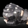 1000mw 650nm Dual Red Light Color Swirl Light Style Rechargeable Laser Glove Black Free Size