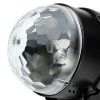 3W LED RGB de la bola de cristal en forma de luz de la etapa Negro y cubierta transparente
