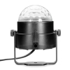 3W LED RGB Crystal Ball Shaped Luz de Palco Black & tampa transparente