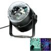 3W Crystal Ball RGB LED en forme de scène Black & Cover Transparent