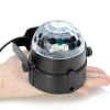 3W LED RGB de la bola de cristal en forma de luz de la etapa Negro y cubierta transparente