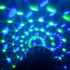 3W LED RGB sfera di cristallo a forma di luce della fase Nero & Cover Trasparente