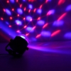 3W LED RGB Crystal Ball Shaped Luz de Palco Black & tampa transparente