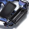 XM-L T6 1800lm interruptor medio traje de faro estirable de luz blanca con adaptador de CA de EE. UU. Y 18650 baterías azul