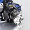 XM-L T6 1800lm mittlerer Schalter weißes Licht dehnbar Scheinwerfer Anzug mit uns AC-Adapter & 18650 Batterien blau