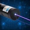Laser 302 5000mW 450nm Blauer Strahl Edelstahl Einpunkt-Laserpointer-Kit Schwarz