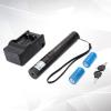 Laser 302 5000mW 450nm Kit penna puntatore laser a punto singolo in acciaio inossidabile con raggio blu Nero