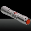 200mW 650nm Red Beam Single-point Stainless Steel Laser Pointer Pen Kit with Battery & Charger Silver