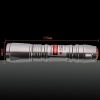 200mW 650nm rojo rayo de punto único kit de acero inoxidable lápiz puntero láser con batería y cargador de plata