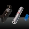 200mW 650nm Red Beam a punto singolo kit in acciaio inox Penna puntatore laser con batteria e caricabatteria argento