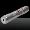 200mW 650nm Red Beam Single-point Stainless Steel Laser Pointer Pen Kit with Battery & Charger Silver