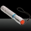 5000mW 450nm Blue Beam Single-Point-Edelstahl-Laserpointer Kit mit Batterien & Ladegerät Silber
