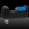 Kit de bolígrafo puntero láser de acero inoxidable de punto único azul 200mW 405nm con batería y cargador negro