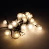 Figura della sfera giallo-chiaro MarSwell 20-LED di Natale solare luce decorativa della stringa