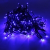 Alta calidad Decoración de Navidad 200LED impermeable cadena de luz azul clara de la energía solar LED (22M)