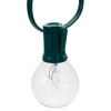 Cadena de Luz Yard lámpara al aire libre G40 25-LED Bombilla con el cable de la lámpara verde transparente y plata