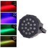 18-LED Red & Green & Blue Luz Voice Control Parcan lâmpada do projetor com controle remoto Preto