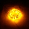 100-LED 12V 6W 2.1DC Adapter Connector Yellow Light String Light (10M) Silver