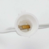 G40 25-LED ampoule extérieure cour lampe lampe chaîne avec fil de lampe blanc transparent et argent