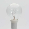 G40 25-LED bombilla lámpara de patio exterior lámpara de cadena con alambre de la lámpara blanca transparente y plata