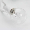 G40 25-LED Lâmpada Ao Ar Livre Quintal Lâmpada Luz Da Corda com Fio Da Lâmpada Branca Transparente & Prata
