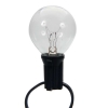 G40 25-LED Glühbirne Außen Yard Lampe String Light mit schwarzer Lampe Draht Transparent & Silber