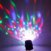 Luce della fase del LED LT-W669 Natale Bar decorazione domestica RGB rotante con Voice Control nero