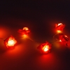 MarSwell 20-LED-Weihnachtsfest-Dekoration-warmes weißes Licht LED-Schnur-Licht mit Batterie-Pack Red Rose-förmigen