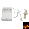 2M-20L-4.5V-1.2W Silver Wire Battery Powered Ordinary String Lights without Fixed Shape Yellow